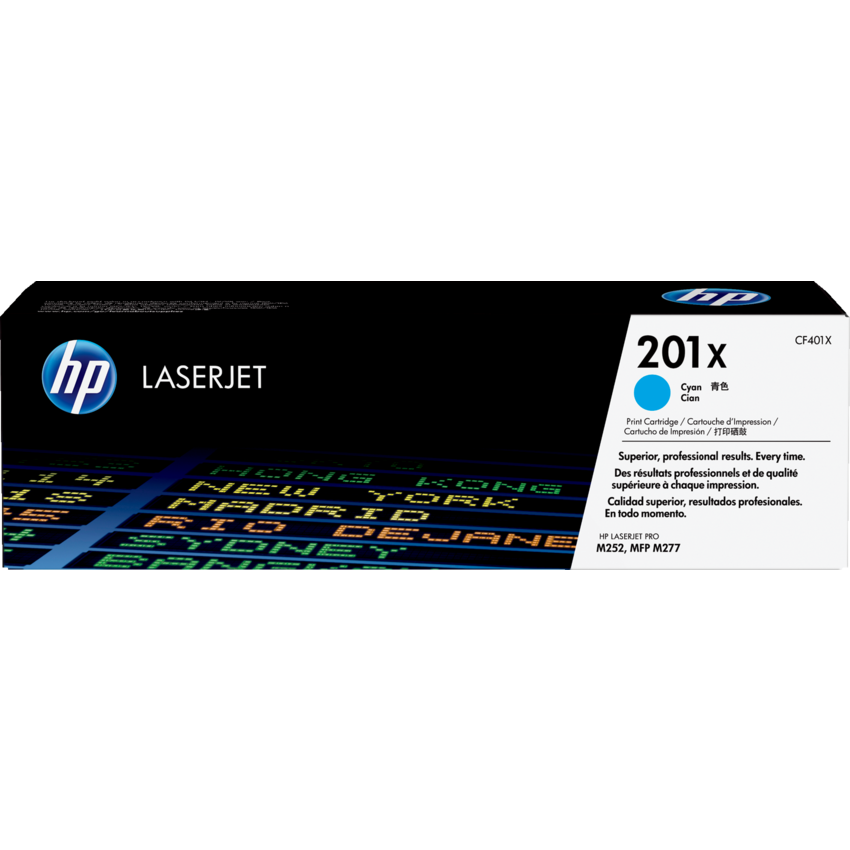 HP Laser Cartridge High Yield CF401X #201X Cyan