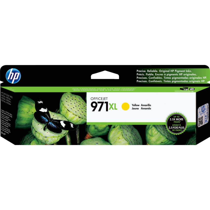 HP Inkjet Cartridges #971XL High Yield Yellow