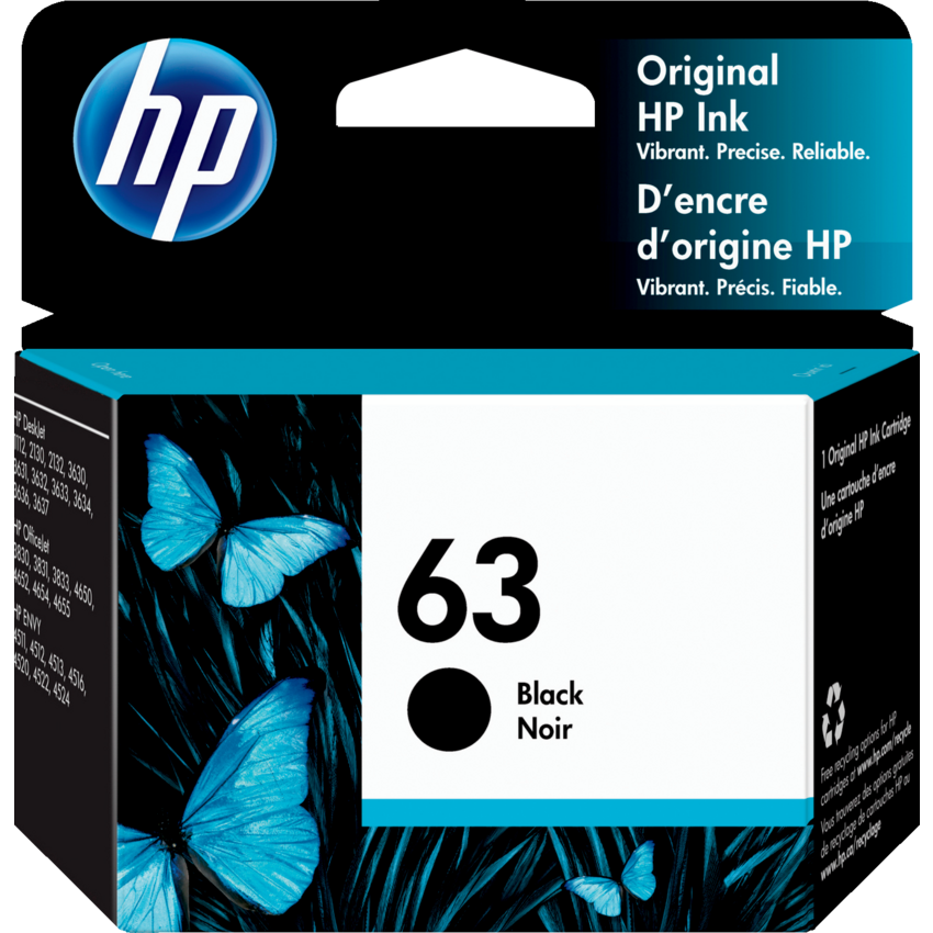 HP Inkjet Cartridge #63 Black
