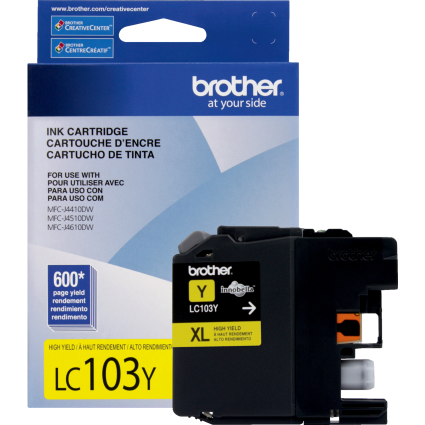 Brother Inkjet Cartridge High Yield LC103YXL Yellow