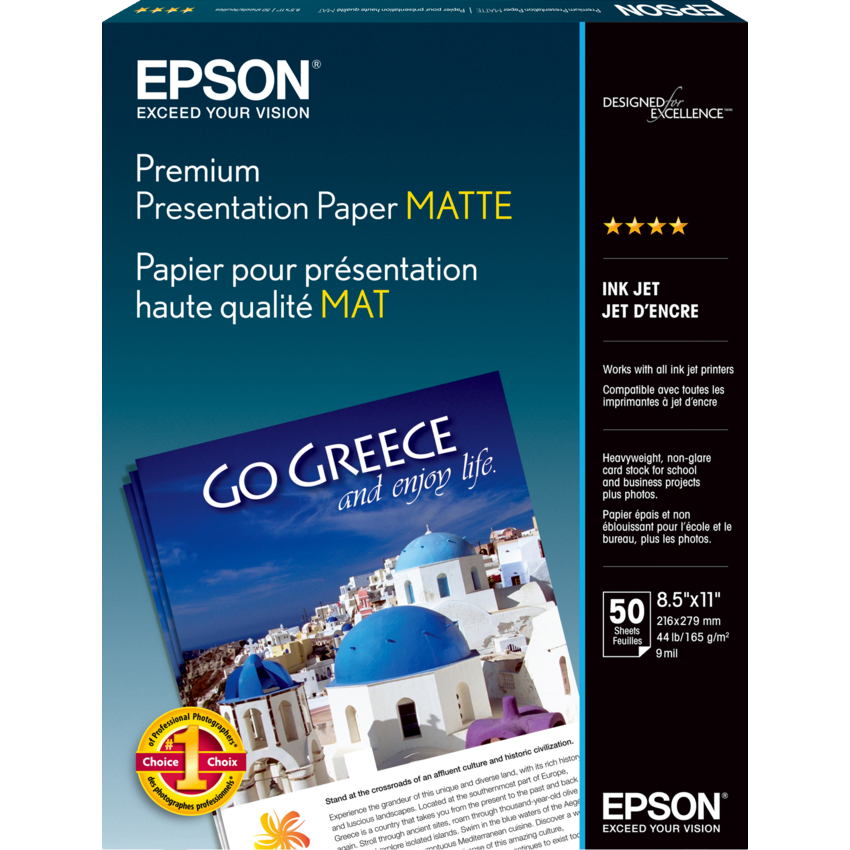 Epson® Premium Presentation Paper 97B Letter 50/pkg