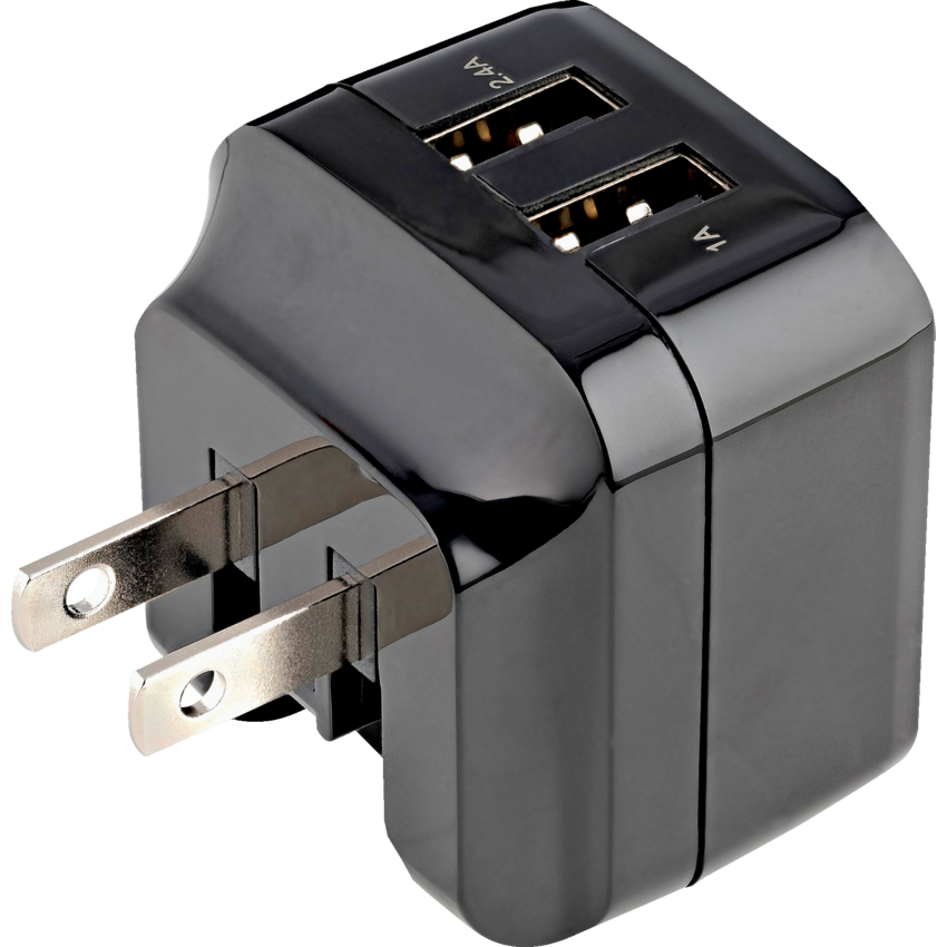 StarTech Dual-Port USB Wall Charger Black
