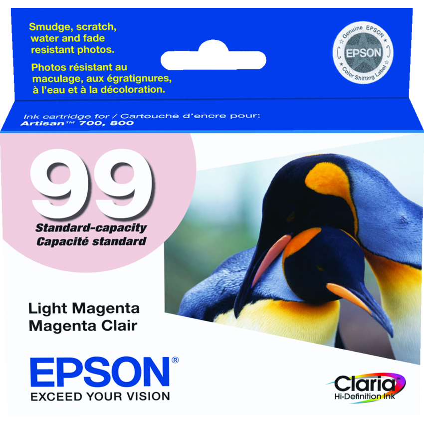 Epson® Claria Inkjet Cartridge T099620-S #99 Light Magenta
