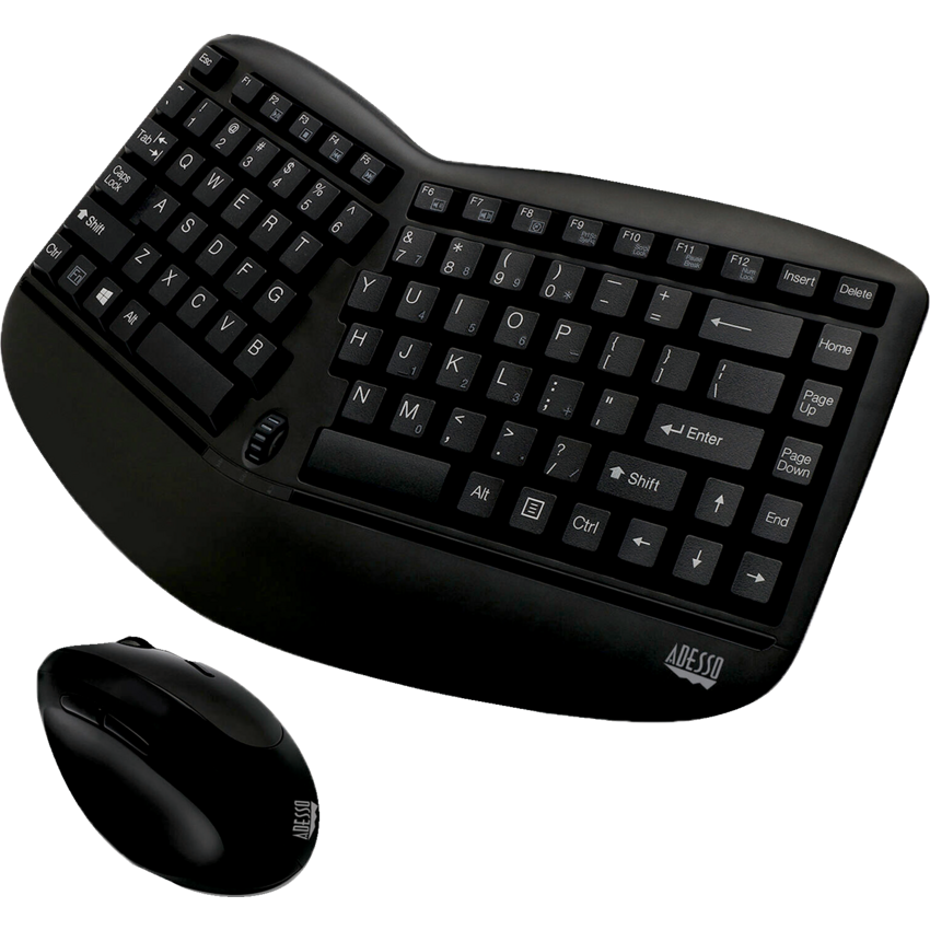 Adesso® Tru-Form™ Mini Wireless Media Desktop Combo English