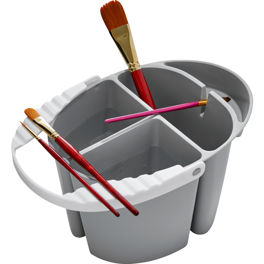 Deflecto® Painter's Companion Water Bucket with Handle 2.3 l Grey/White