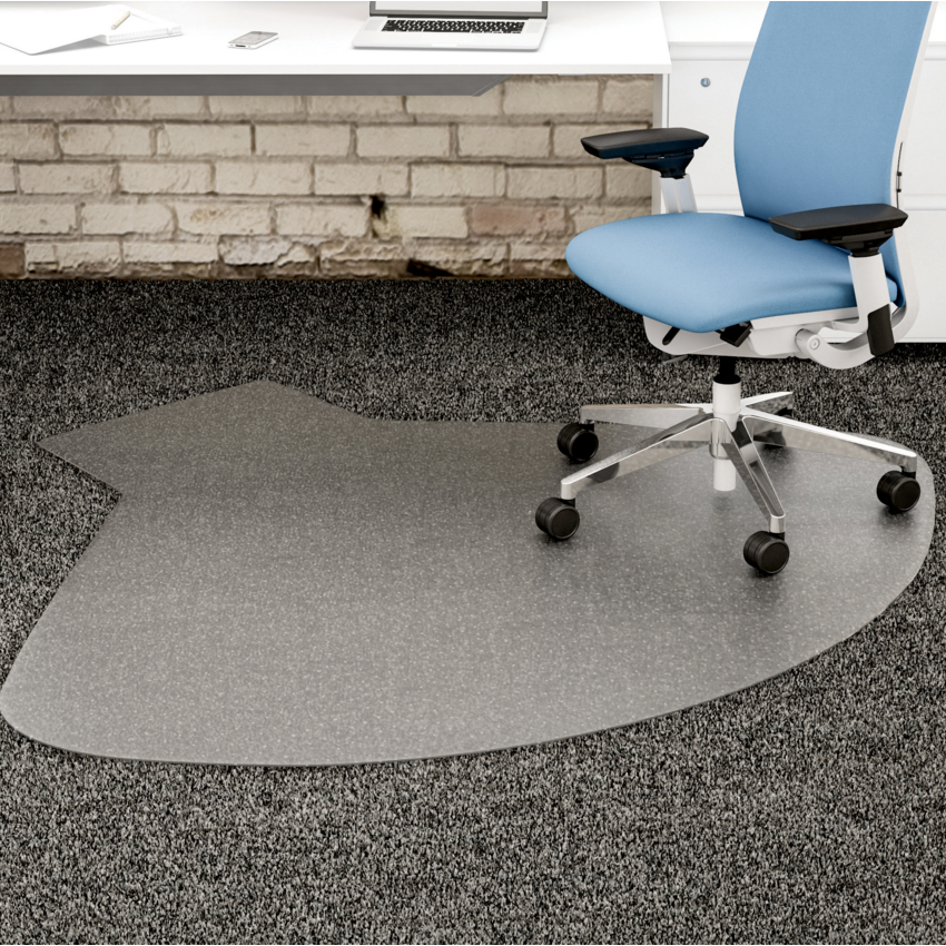 Deflecto® DuraMat® Chair Mat 60" x 66" L-Shaped