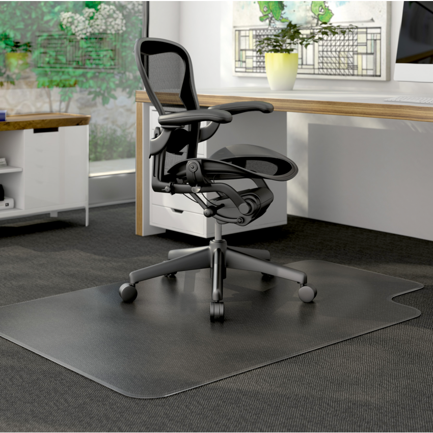 Deflecto® DuraMat® Chair Mat 46" x 60" w/Lip
