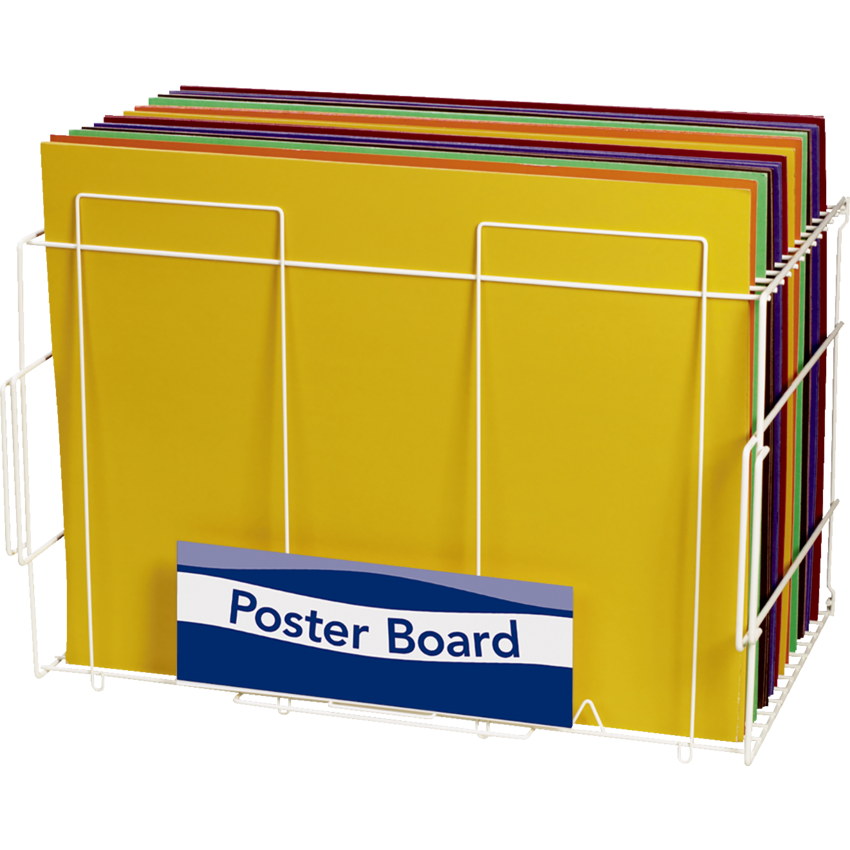 Pacon® Board Rack 12 slots 30"W x 20-5/8"D x 18-3/8"H White