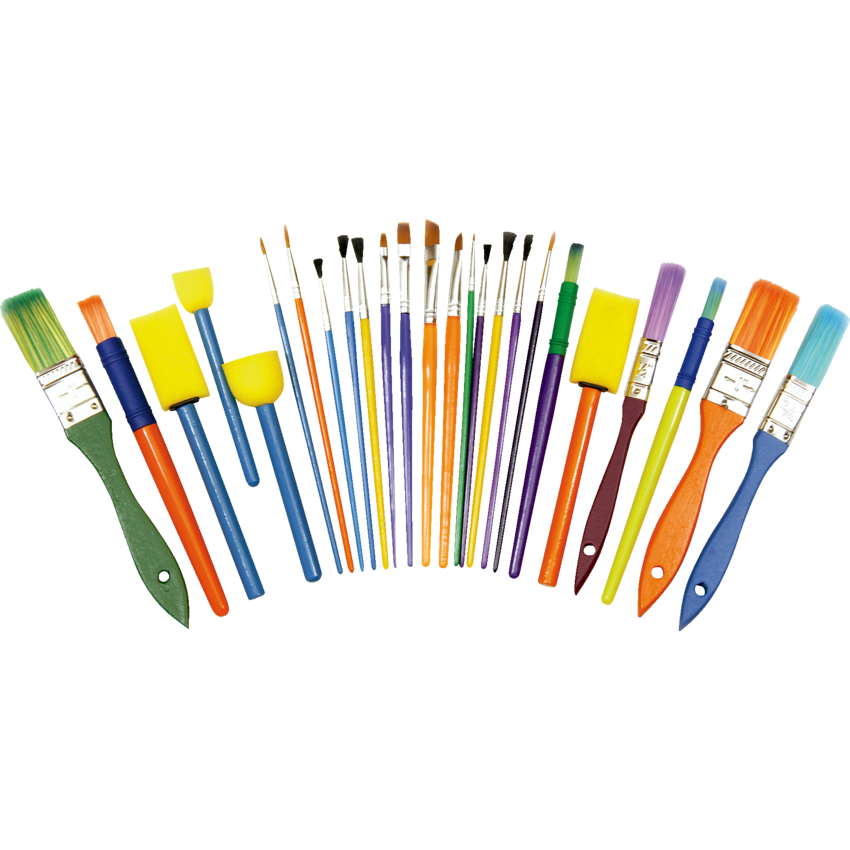 Creativity Street® Starter Brushes Assorted Sizes and Colours 25/kit