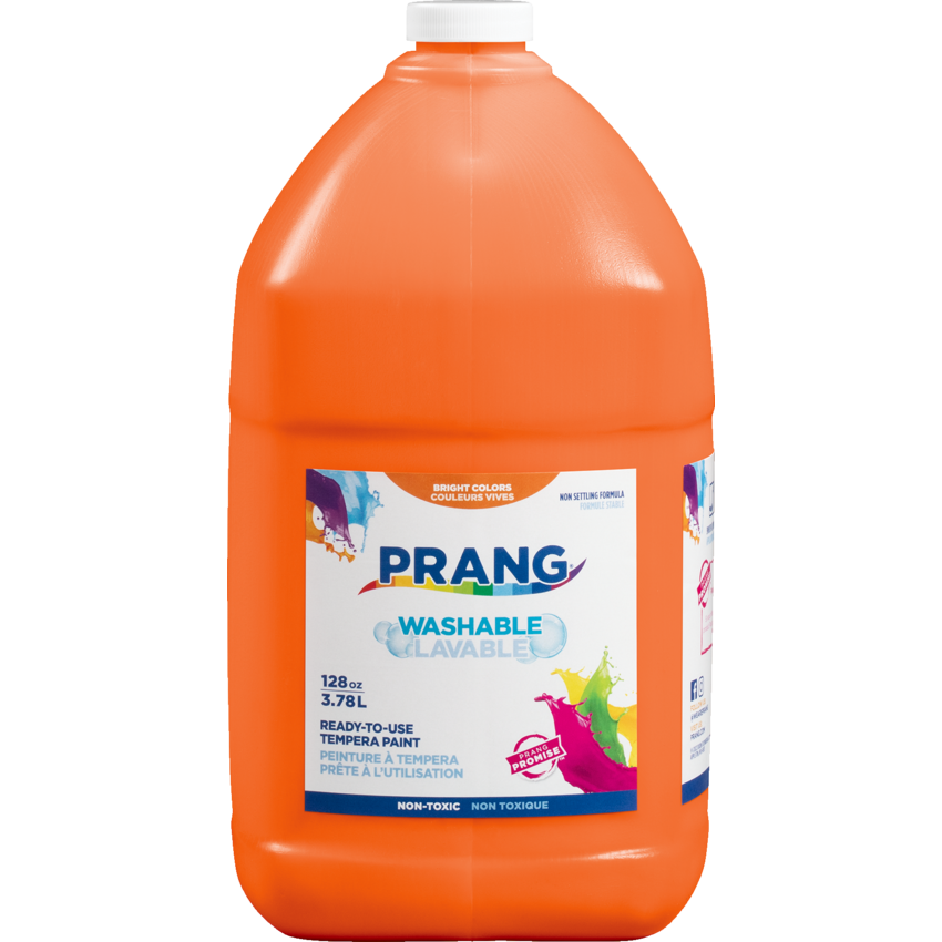 Prang® Washable Ready-To-Use Tempera Paint 3.79 L Orange
