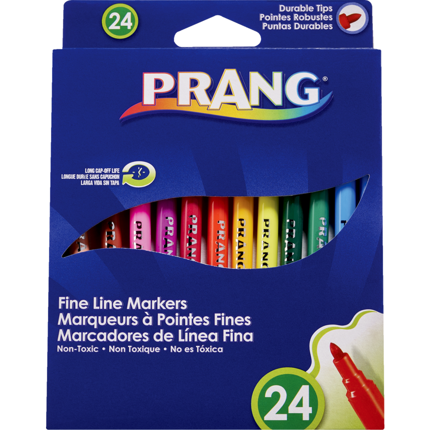 Prang® Fine Line Markers Classic Colours 24/pkg