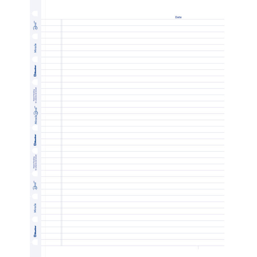 Blueline® MiracleBind? Ruled Refill Sheets 11" x 9-1/16" 100 pages/pkg