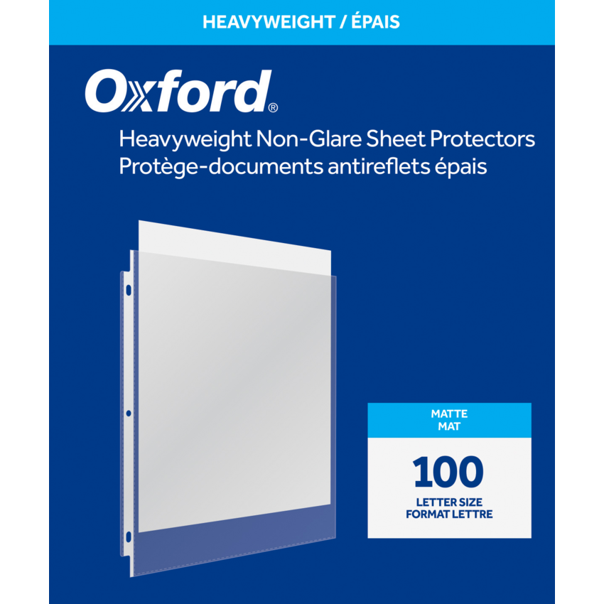 Oxford® Page Protectors Matte 3 mil Letter 100/box