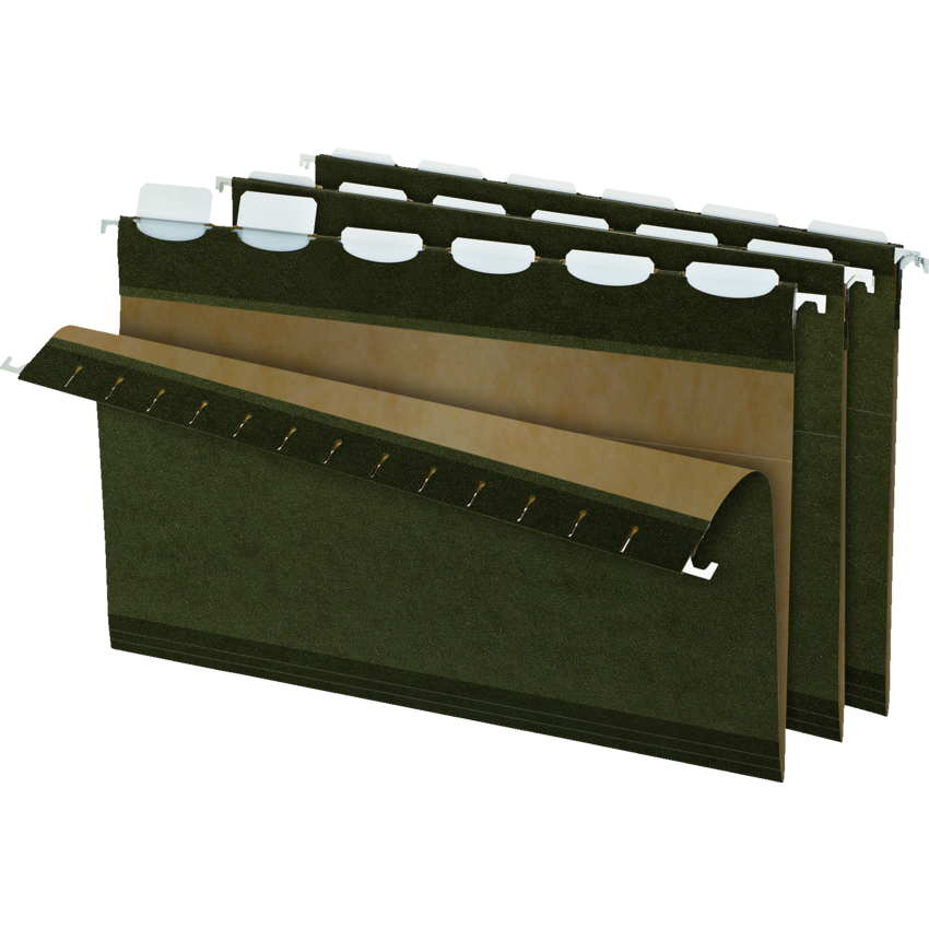 Pendaflex® Ready-Tab™ Hanging Folders w/Lift Tab™ Legal Green 25/box