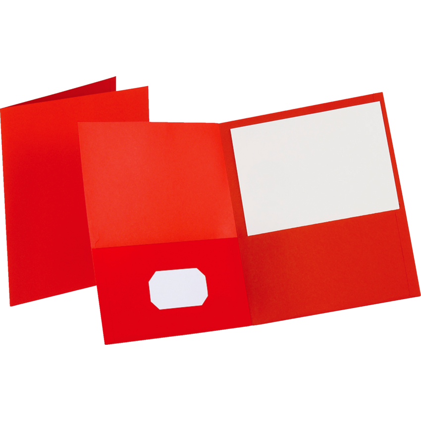 Oxford® Twin Pocket Portfolio Red 6/pkg
