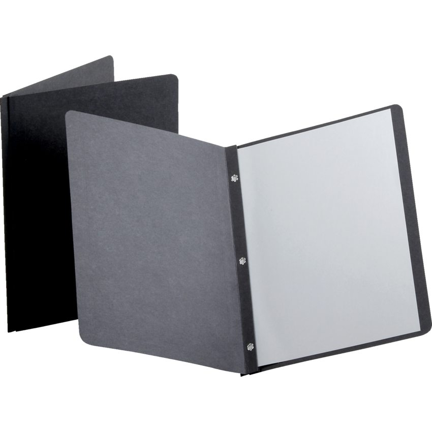 Oxford® Panel & Border Report Covers Letter Black 6/pkg