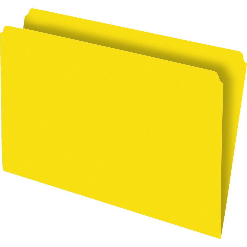Pendaflex® Straight Cut Vertical Coloured File Folders Legal Yellow 100/box