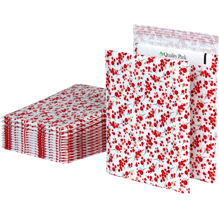 Quality Park® Bubble Mailers Berry 8-1/2" x 11" 25/box