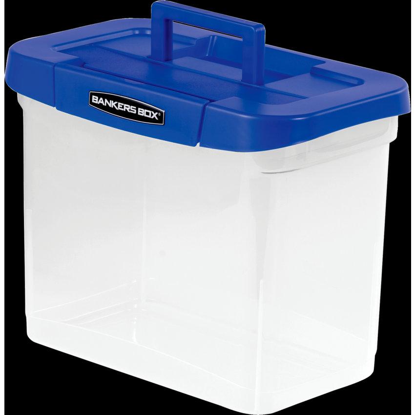Bankers Box® Heavy-Duty Portable File Box 14L Clear