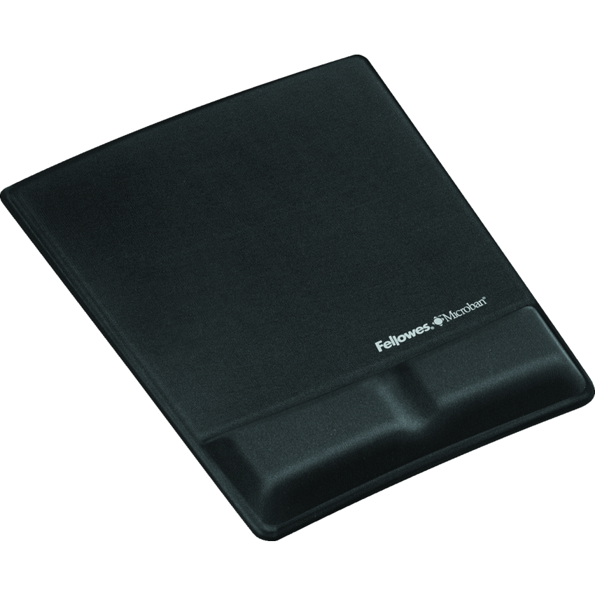 Fellowes® Professional Series Wrist Support & Mouse Pad with Microban® Foam Black