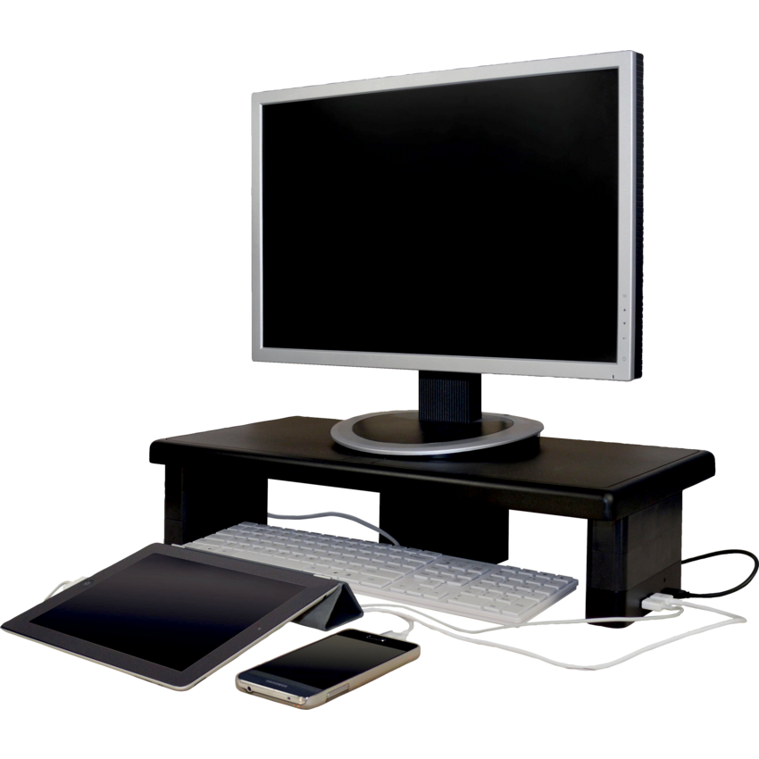 DAC® Ultra-Wide Monitor Riser with Charging Ports Black