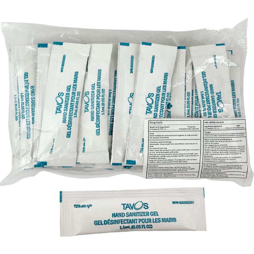 First Aid Central® Hand Sanitizer Gel Packets 50/pkg