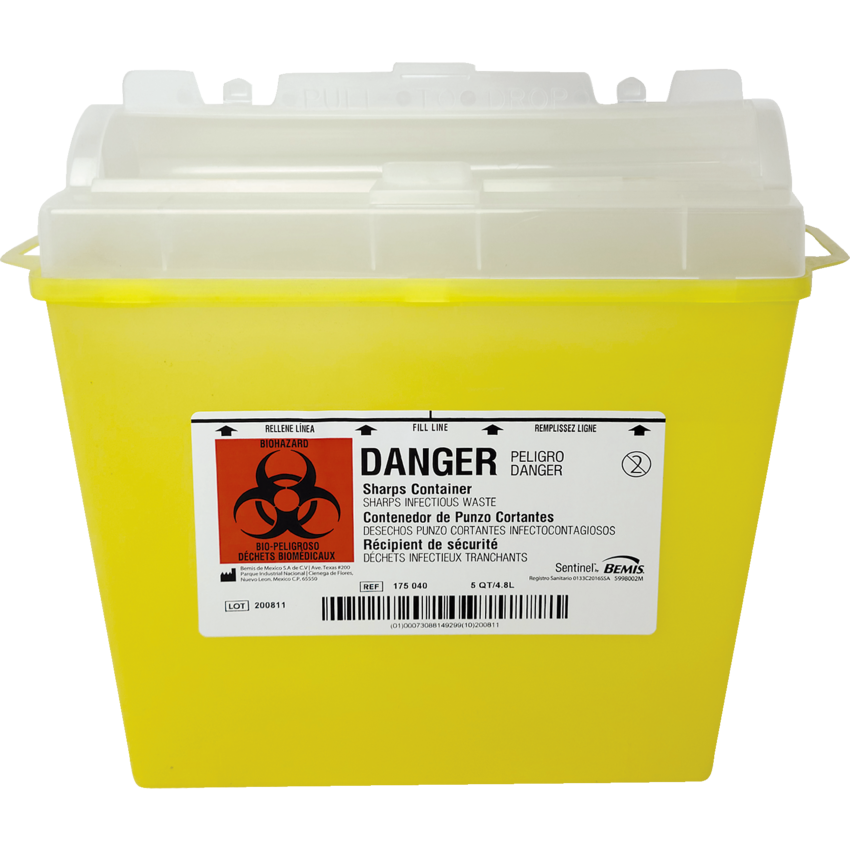Bemis® Sentinel™ Sharps Disposable Container 4.73 L