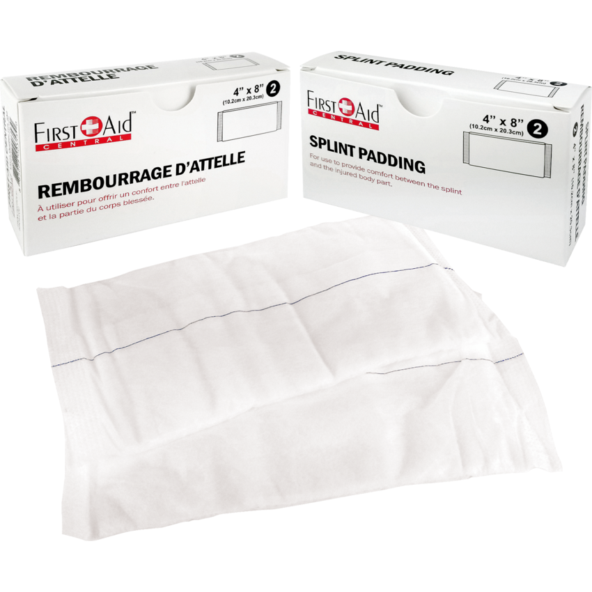 First Aid Central® Splint Padding 4" x 8" 2/pkg