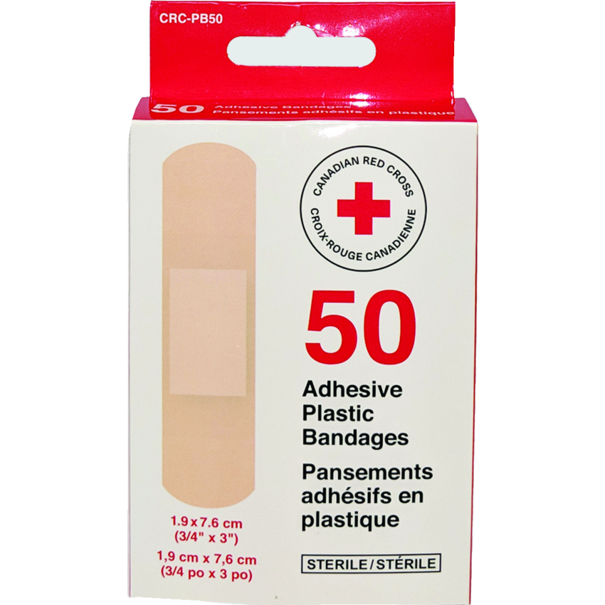 Canadian Red Cross Plastic Bandages 50/box