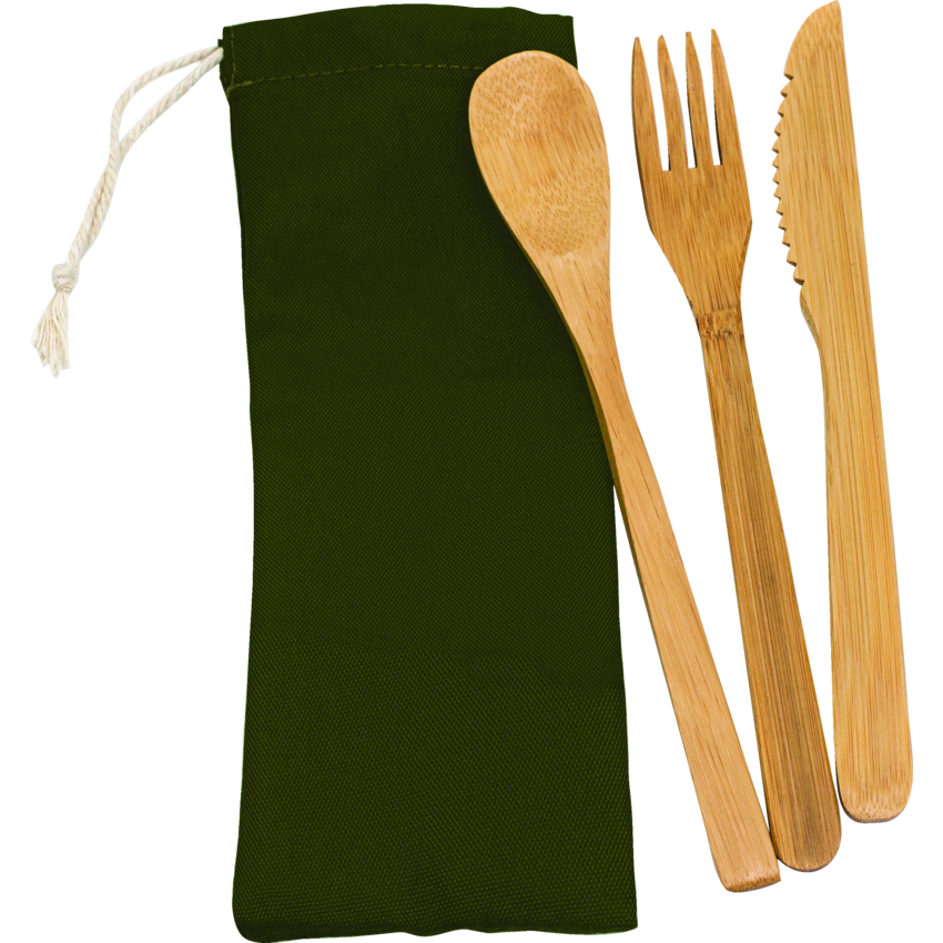 Geo Bamboo Cutlery Set 3/set