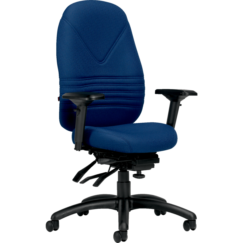 Basics® Chevron Ultra™ High Back Petite Seat Multi-Tilter Chair Fusion Fabric Cobalt