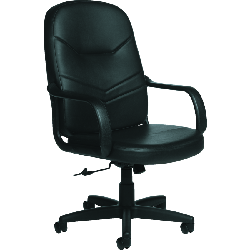 Basics® Trent™ Tilter Chair High Back Bonded Leather Luxhide Black