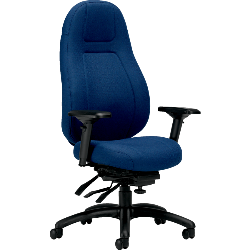 Basics® ObusForme® Elite Multi-Tilter Chair High Back Petite Seat Fusion Fabric Cobalt