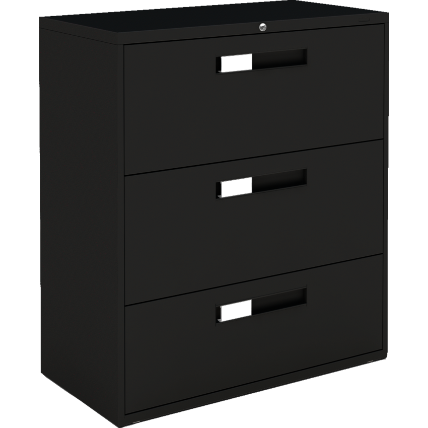 Global® Fileworks® 9300 Series Lateral File Cabinet 3-Drawer Black