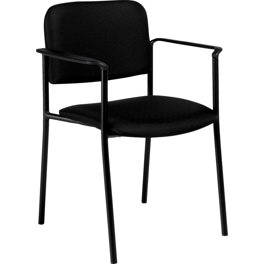 Offices To Go Minto Stacking Chair with Arms Black