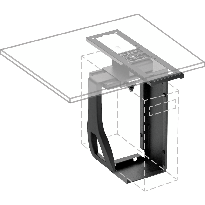Global® Productivity Solutions™ CPU Holder on Glide Track 3-1/2"W x 9-1/4"D x 13-1/2"H