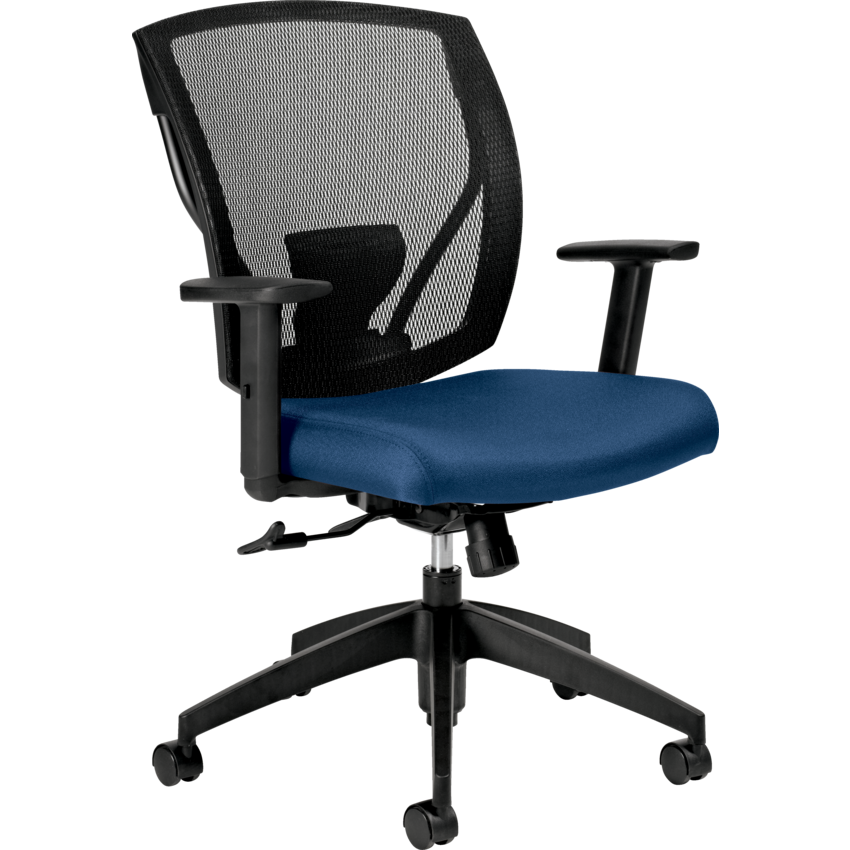 Offices To Go® Ibex Tilter Chair Medium Back Jenny Fabric Admiral