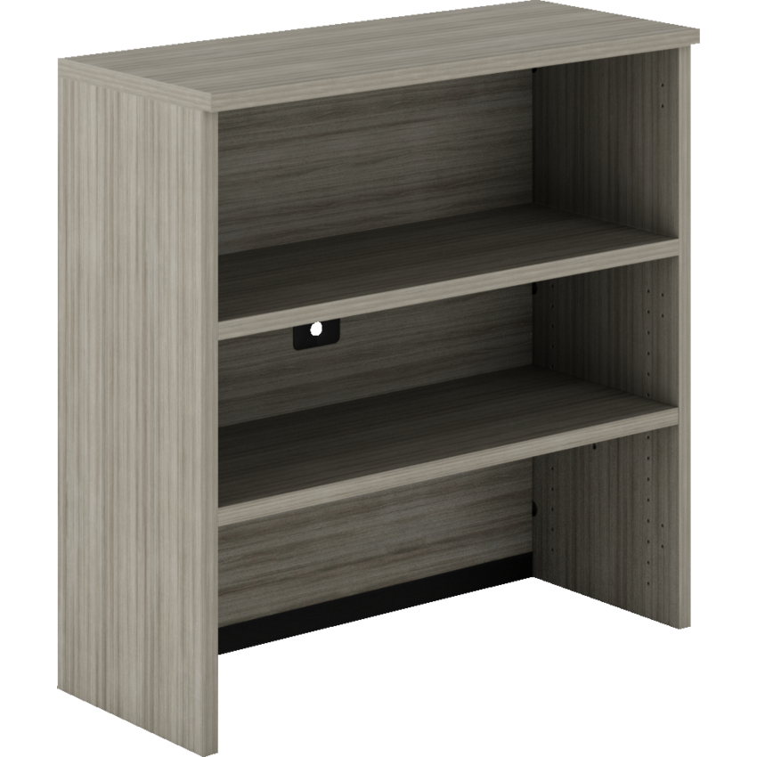 Offices To Go® Newland™ Hutch 36"W x 15"D x 36"H Noce Grigio finish
