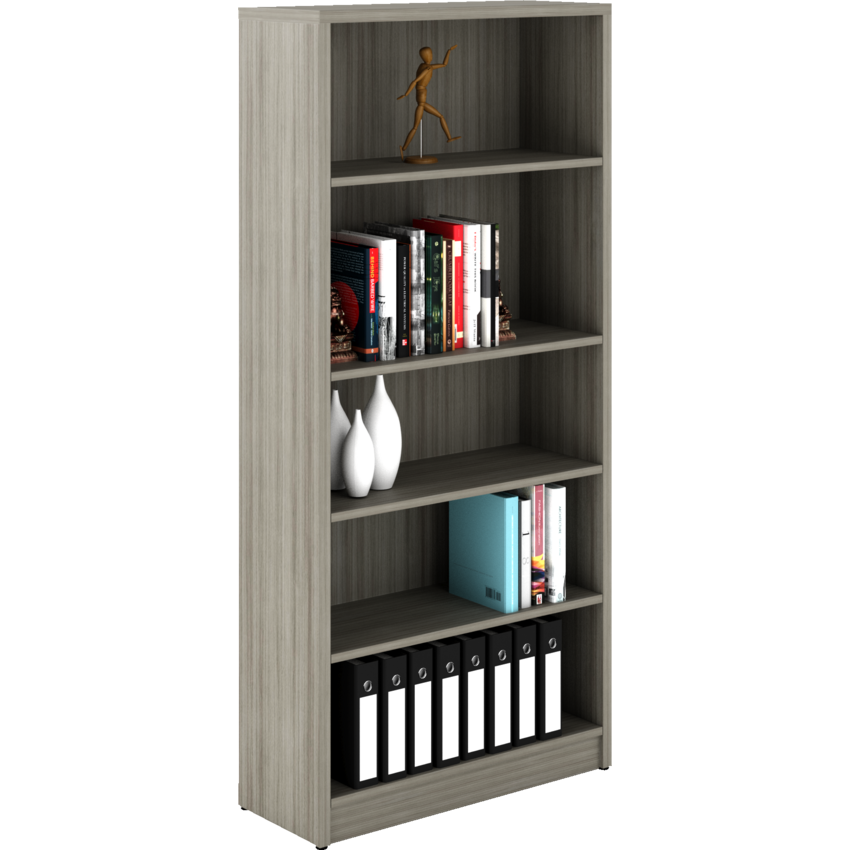 Offices To Go® Newland™ Bookcase 4 Shelves 30"W x 12"D x 65-3/5"H Noce Grigio finish