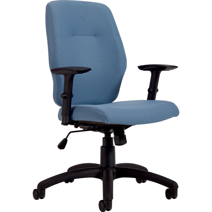 Offices to Go® Marlee Synchro-Tilter Medium Back Fusion Fabric Chair Cadet