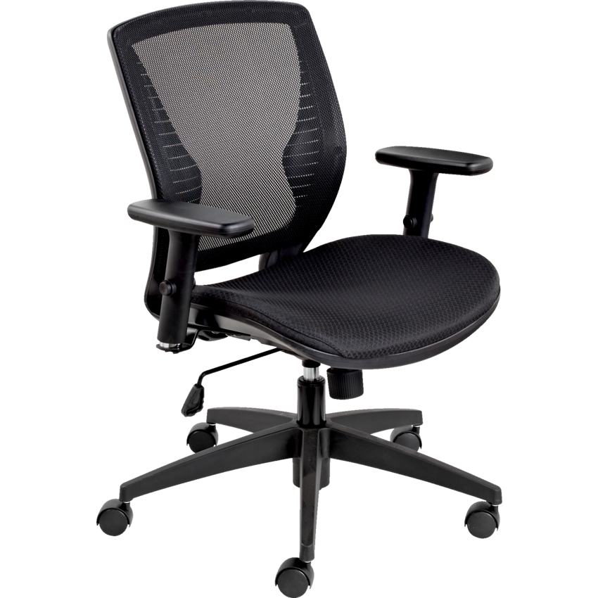 Offices To Go Stradic Medium Back Mesh Tilter Chair Quilt Black