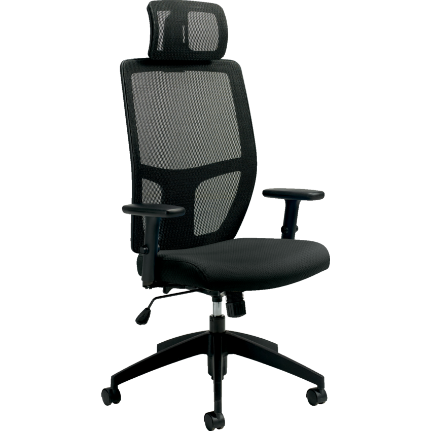 Offices To Go® Format Synchro-Tilter Chair High Back with Headrest Echo