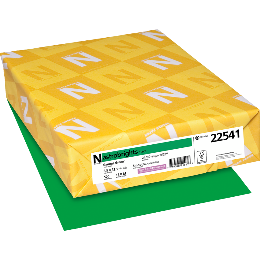 Neenah Astrobrights® Paper Letter Gamma Green 500/pkg