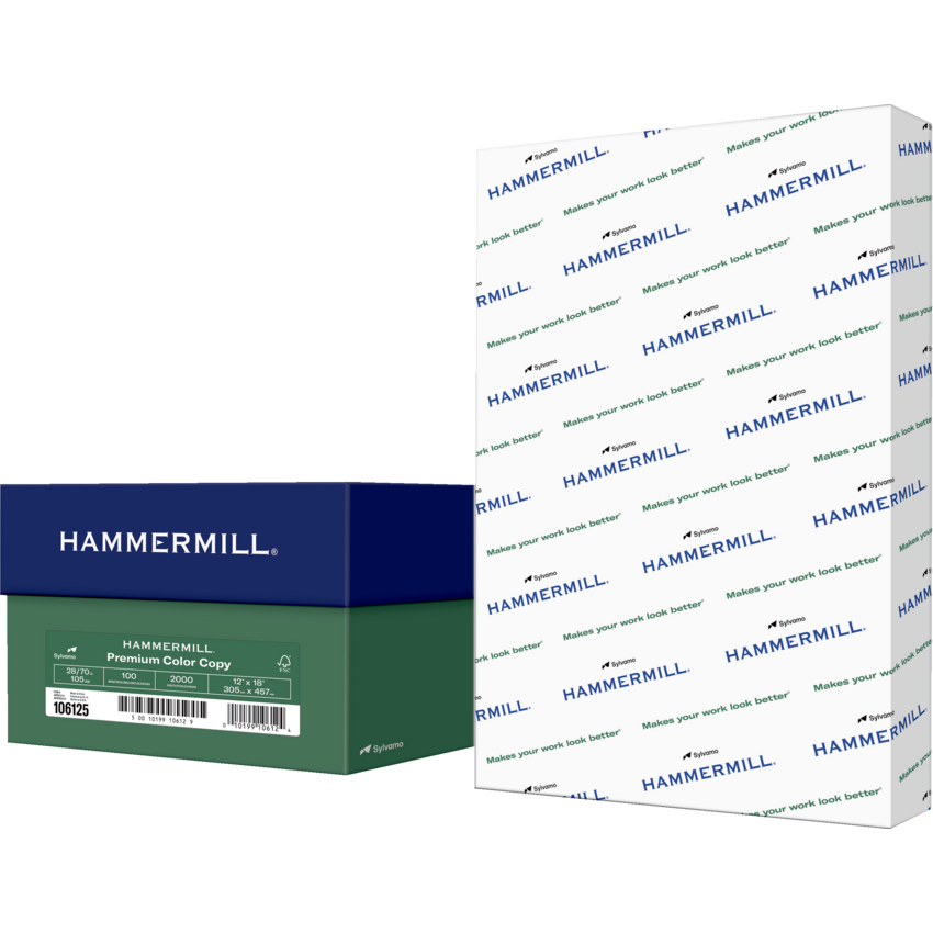 Hammermill® Premium Color Copy Paper 100B 28lb 12" x 18" 500/pkg