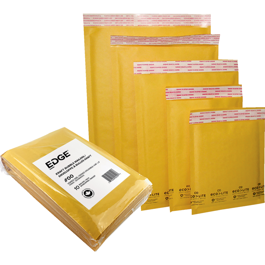 Edge® Cushioned Mailers #4 9-1/4" x 13-1/2" Golden Kraft 10/pkg
