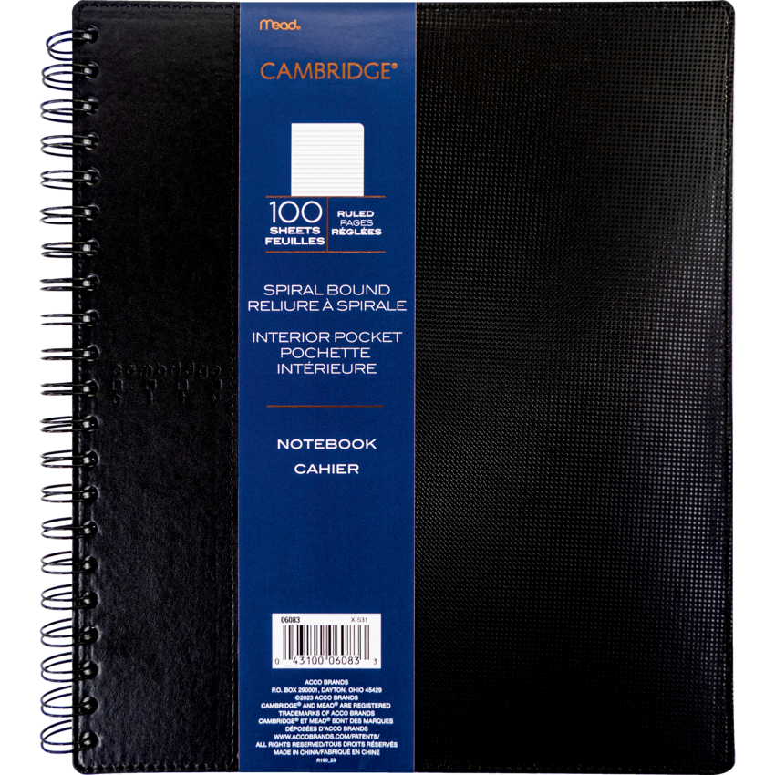 Mead® Cambridge® Business Notebook 11x7-7/8" 100shts