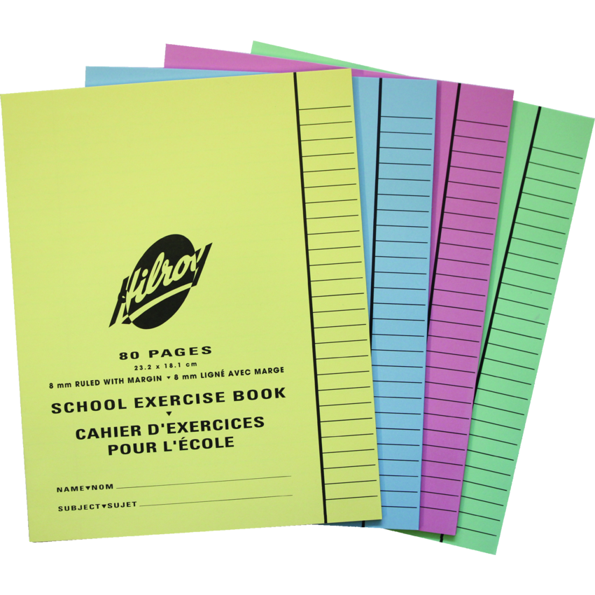 Hilroy Exercise Book Ruled w/Margin 9-1/8 x 7-1/8" 80 pages
