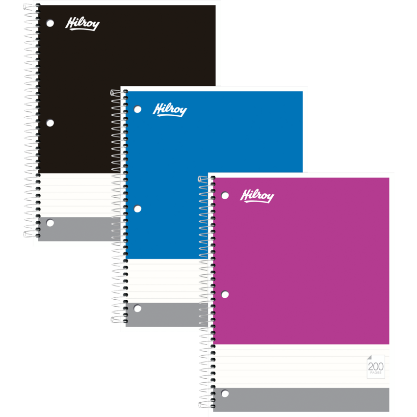 Hilroy Notebook Ruled 200 Pages 10-3/4" x 8-3/4" Assorted Colours