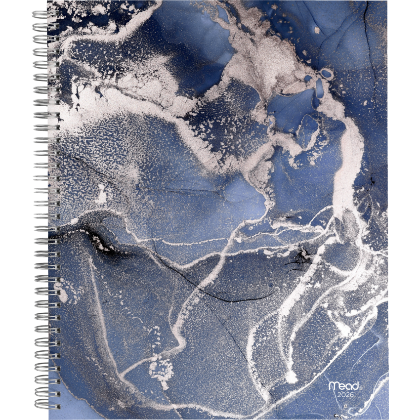 Mead® Galaxy Ink Weekly/Monthly Planner 11" x 9" Bilingual Blue