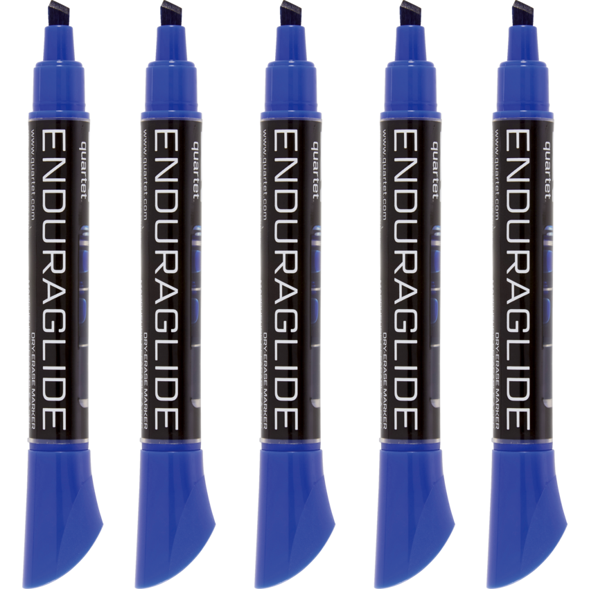 Quartet® EnduraGlide® Dry Erase Markers Chisel Tip Blue